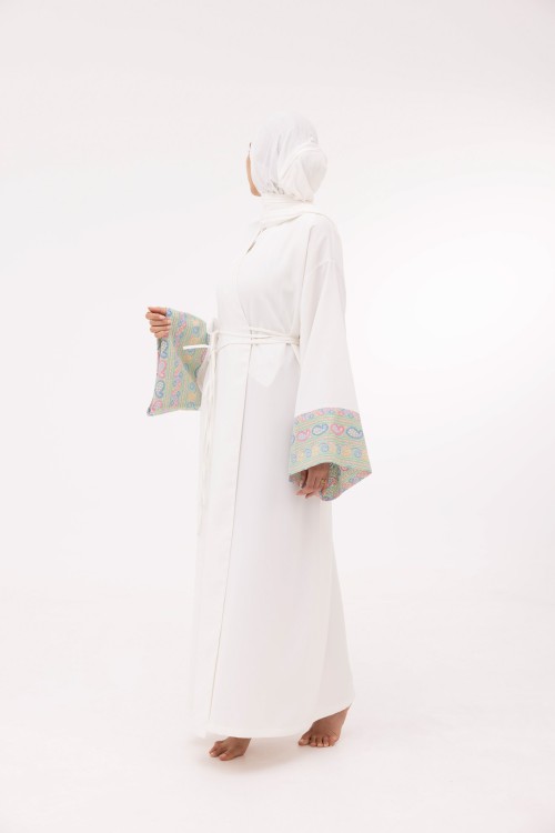 Robe Karen blanc & anis