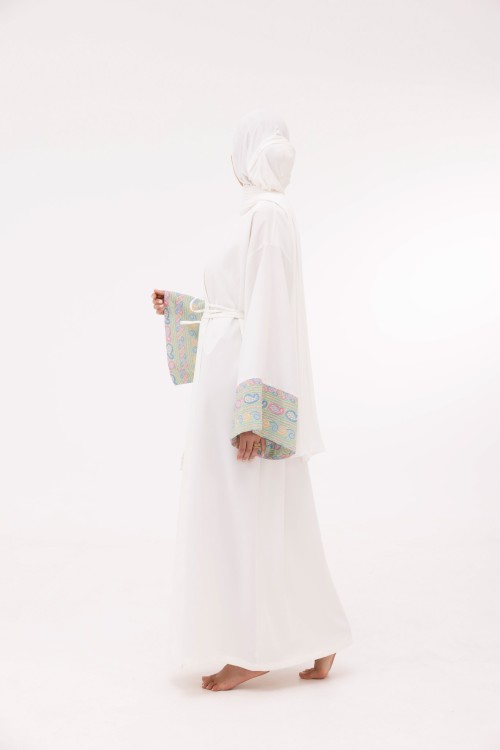 Robe Karen blanc & anis