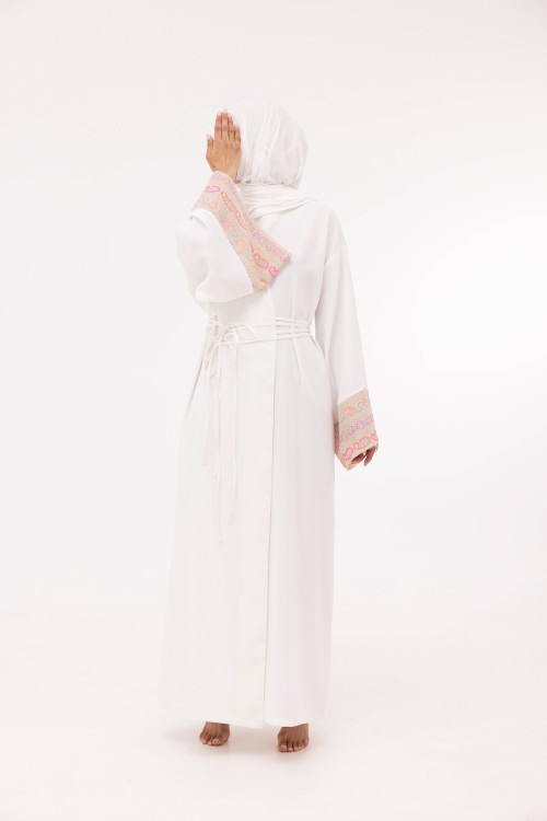 Robe Karen blanc & jaune pale