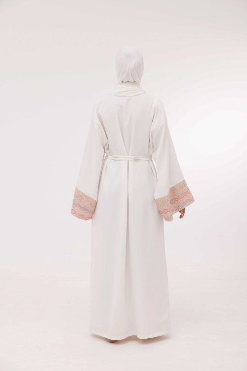 Robe Karen blanc & jaune pale