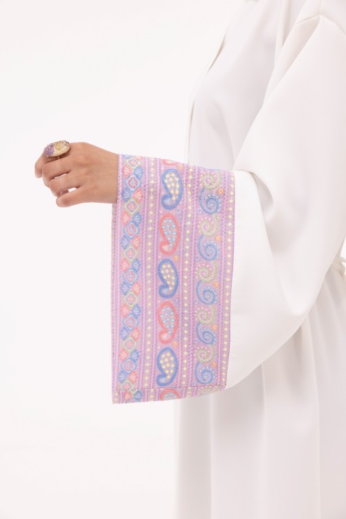 Robe Karen blanc & lilas