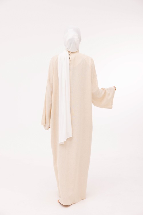 Robe Aurora en lin beige chiné