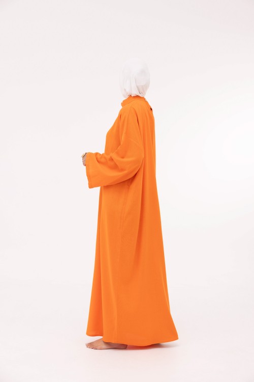 Robe Aurora en lin orange