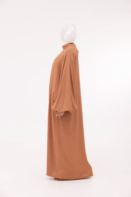 Robe Fleurissa en lin noisette