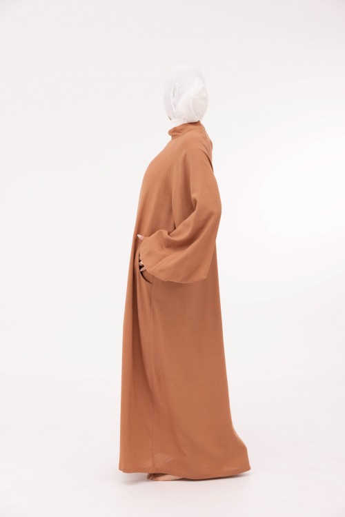 Robe Fleurissa en lin noisette