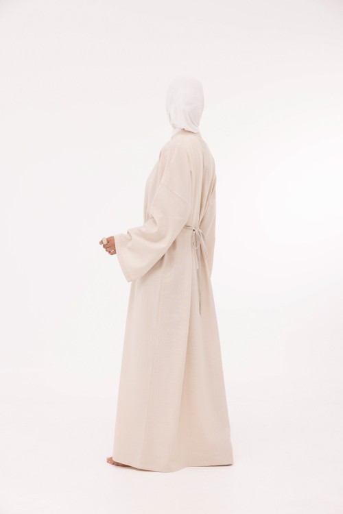 Robe Jolia en lin beige clair
