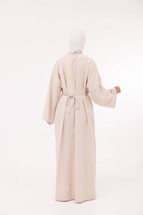 Robe Jolia en lin beige clair