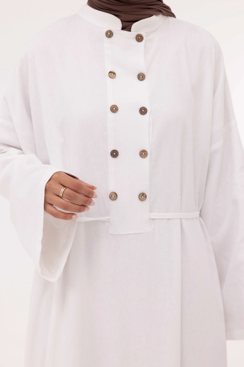Robe Jolia en lin blanc