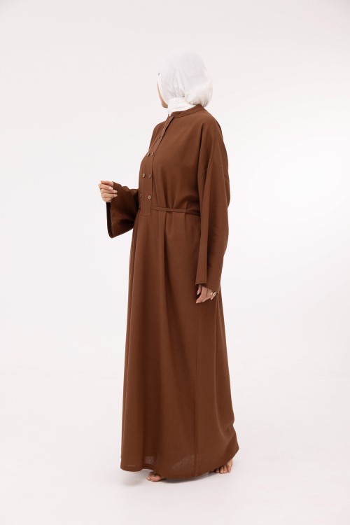 Robe Jolia en lin marron