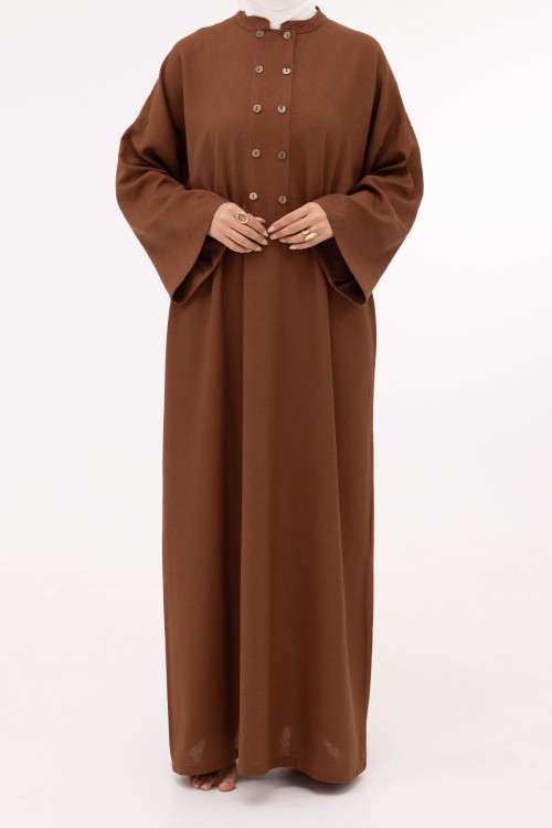 Robe Jolia en lin marron