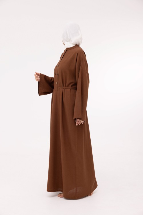 Robe Jolia en lin marron