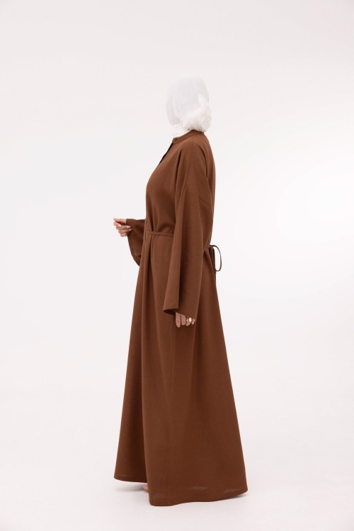 Robe Jolia en lin marron