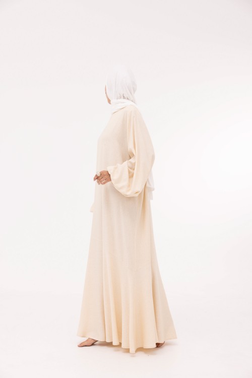 Robe Mayline en lin beige chiné