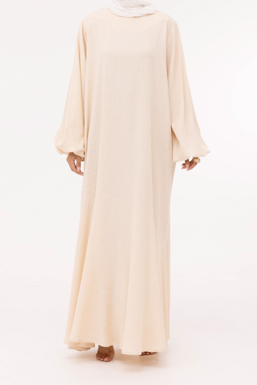 Robe Mayline en lin beige chiné