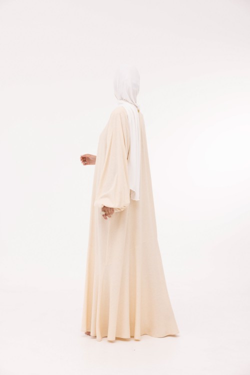 Robe Mayline en lin beige chiné