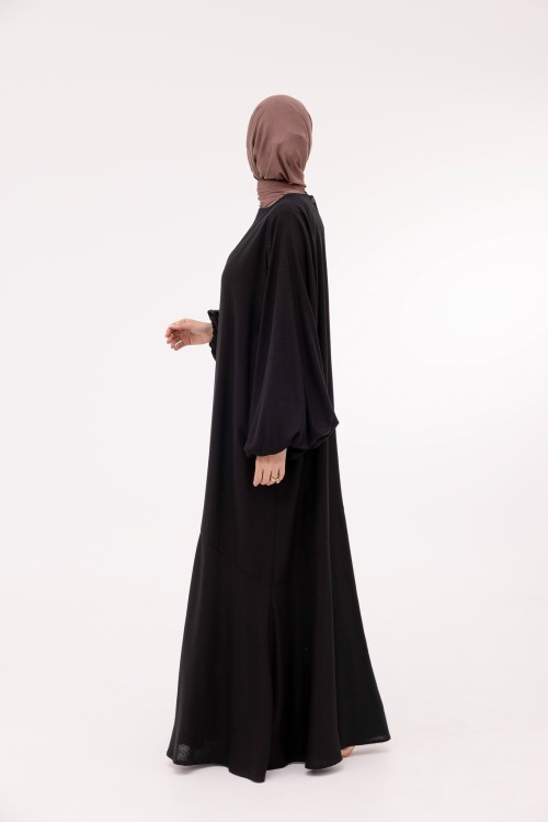Robe Mayline en lin noir