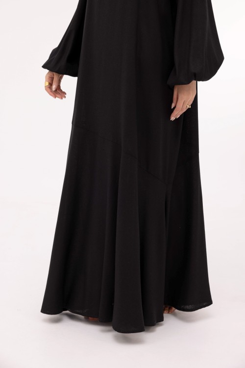 Robe Mayline en lin noir
