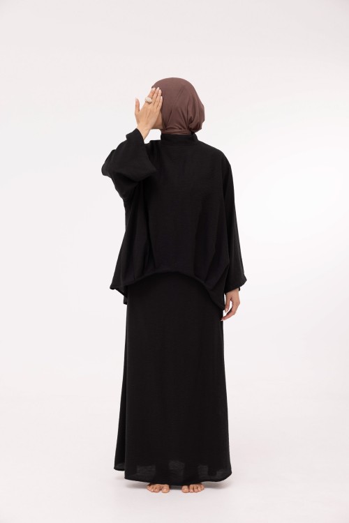 Ensemble Pauline en lin noir