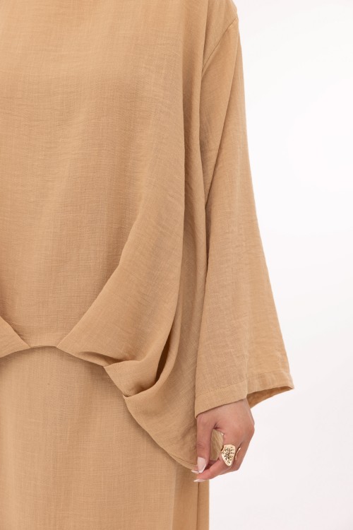 Ensemble Pauline en lin sable