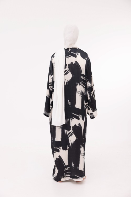 Robe Ally blanc & noir