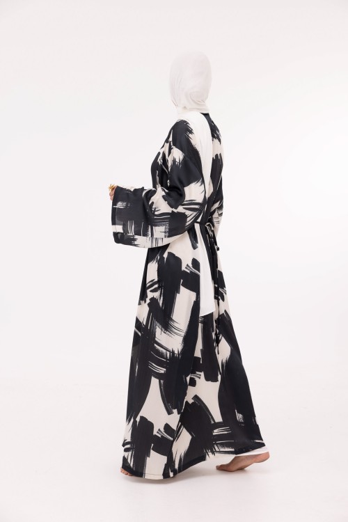 Robe Ally blanc & noir