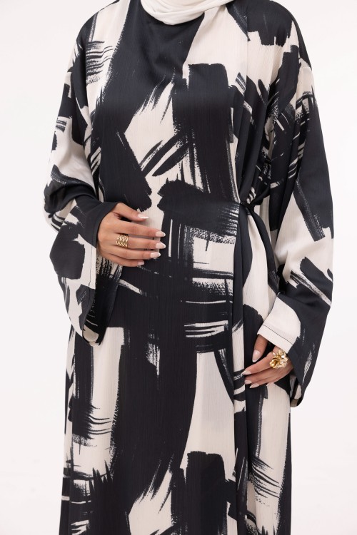 Robe Ally blanc & noir