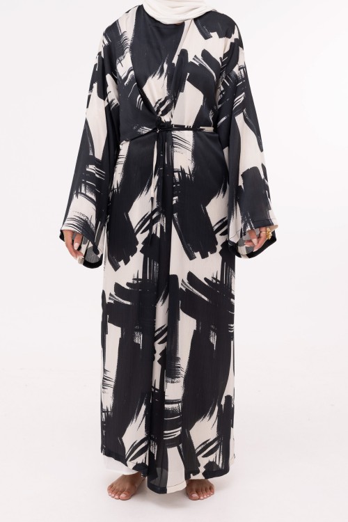 Robe Ally blanc & noir