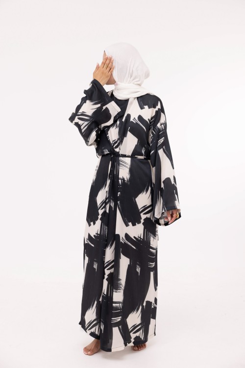 Robe Ally blanc & noir