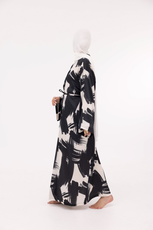 Robe Ally blanc & noir