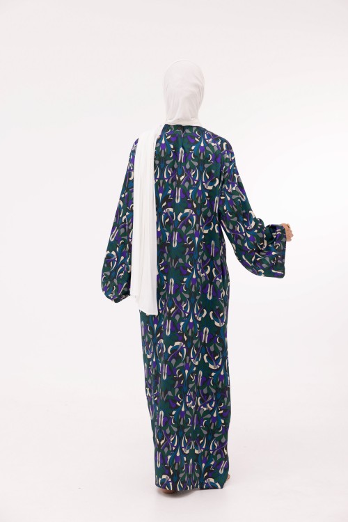 Robe Ally imprimé vert