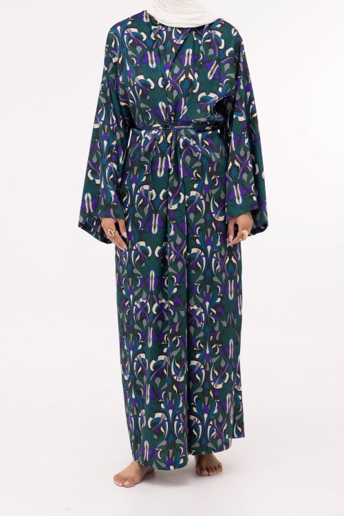 Robe Ally imprimé vert