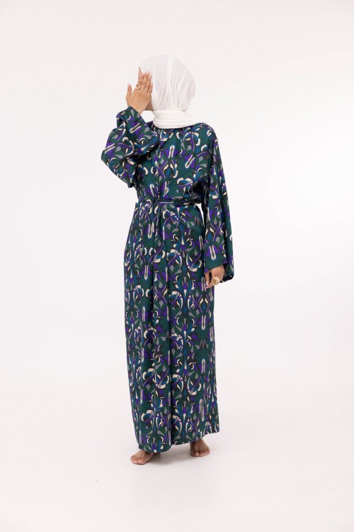 Robe Ally imprimé vert