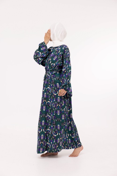 Robe Ally imprimé vert