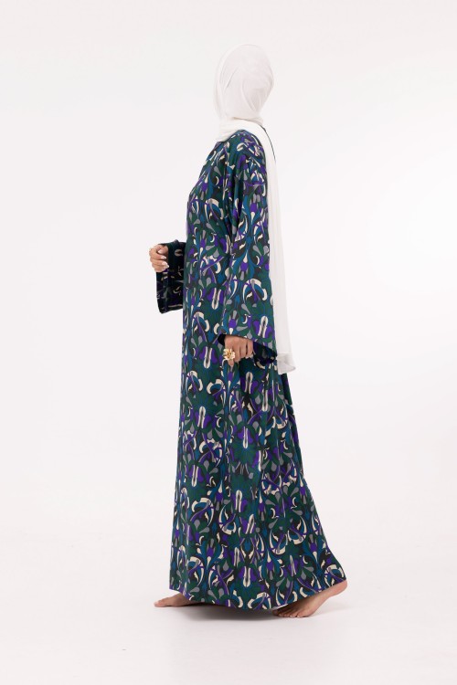 Robe Ally imprimé vert