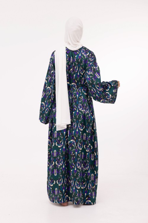 Robe Ally imprimé vert