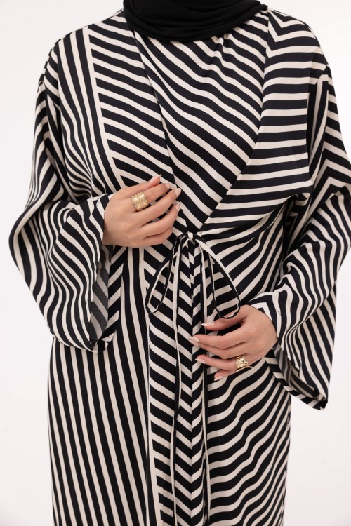 Robe Ally noir rayé
