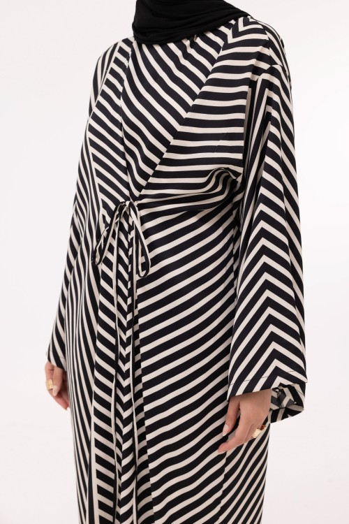 Robe Ally noir rayé