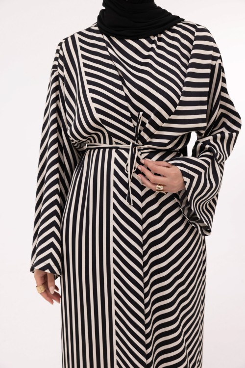Robe Ally noir rayé