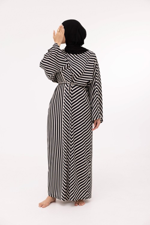 Robe Ally noir rayé