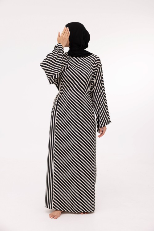 Robe Ally noir rayé