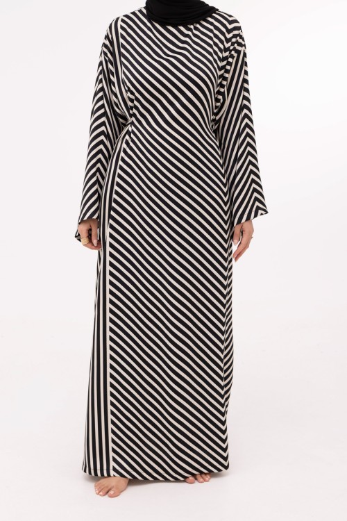 Robe Ally noir rayé