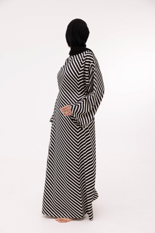 Robe Ally noir rayé