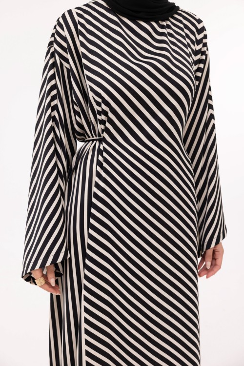 Robe Ally noir rayé