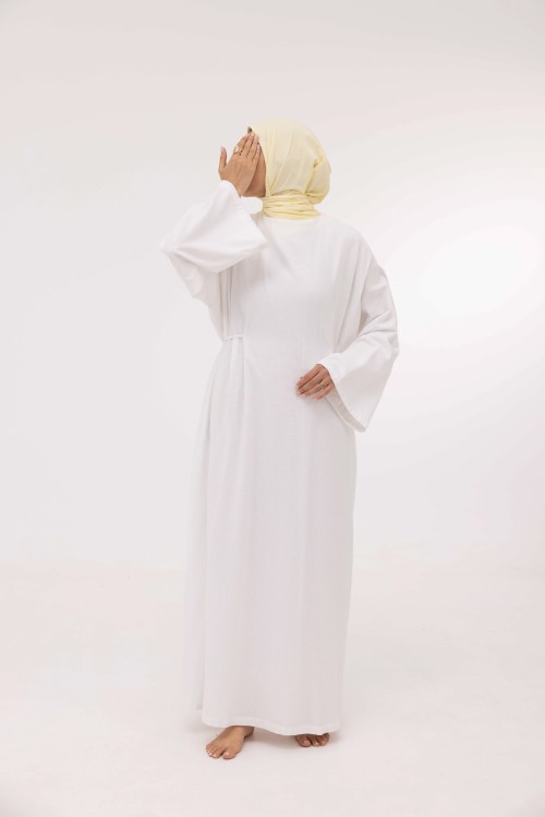 Robe Ally en lin blanc