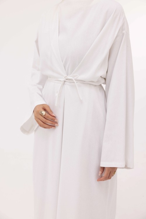 Robe Ally en lin blanc
