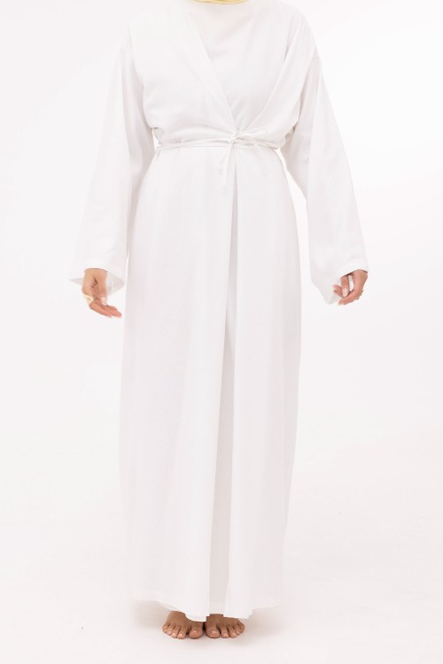 Robe Ally en lin blanc