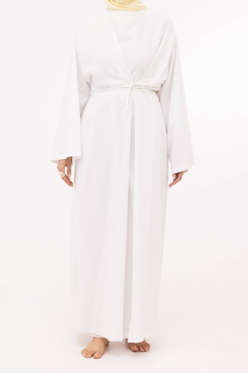 Robe Ally en lin blanc