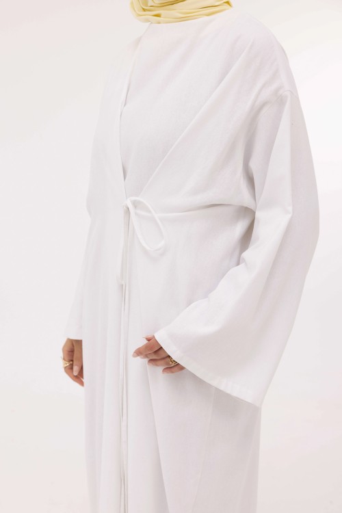 Robe Ally en lin blanc