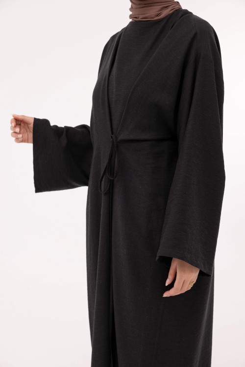 Robe Ally en lin noir