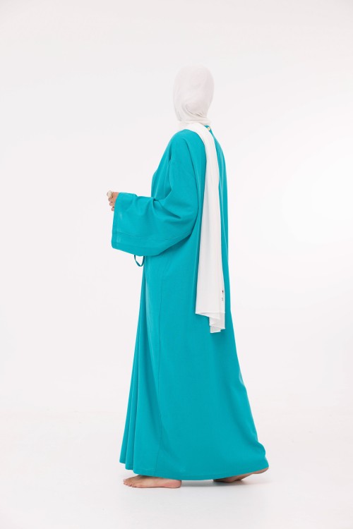 Robe Ally en lin turquoise